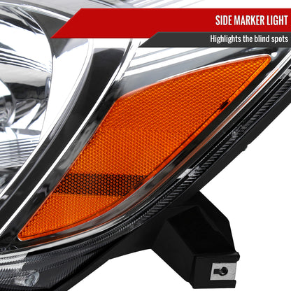2004-2005 Toyota Sienna Factory Style Headlights w/ Amber Reflector (Chrome Housing/Clear Lens)
