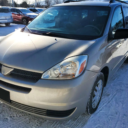 2004-2005 Toyota Sienna Factory Style Headlights w/ Amber Reflector (Chrome Housing/Clear Lens)