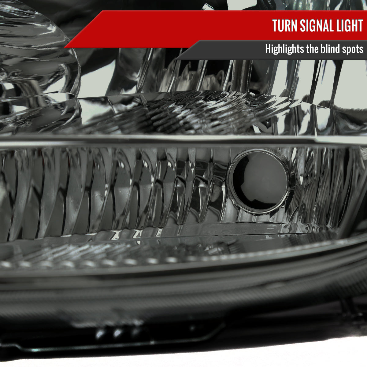 2004-2005 Toyota Sienna Factory Style Headlights w/ Amber Reflector (Chrome Housing/Smoked Lens)