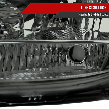 2004-2005 Toyota Sienna Factory Style Headlights w/ Amber Reflector (Chrome Housing/Smoked Lens)