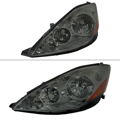 2006-2010 Toyota Sienna Factory Style Headlights w/ Amber Reflector (Chrome Housing/Smoked Lens)