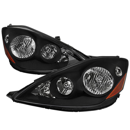 2006-2010 Toyota Sienna Factory Style Headlights w/ Amber Reflector (Matte Black Housing/Clear Lens)