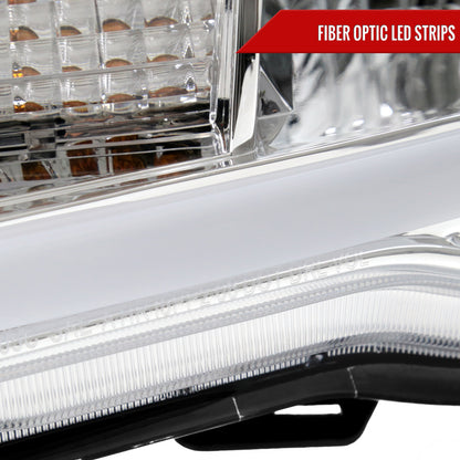 2005-2011 Toyota Tacoma LED Bar Factory Style Headlights (Chrome Housing/Clear Lens)