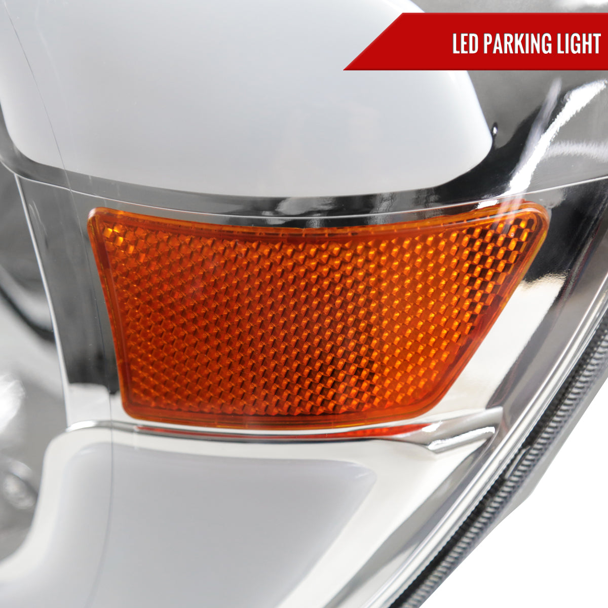 2005-2011 Toyota Tacoma LED Bar Factory Style Headlights (Chrome Housing/Clear Lens)