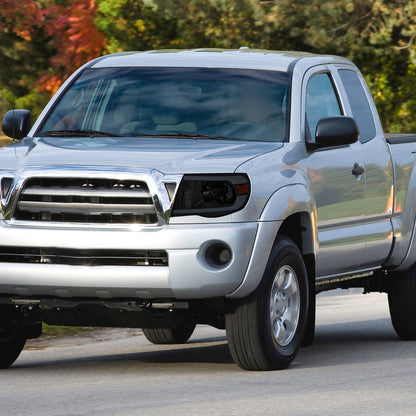2005-2011 Toyota Tacoma LED Bar Factory Style Headlights (Matte Black Housing/Smoked Lens)
