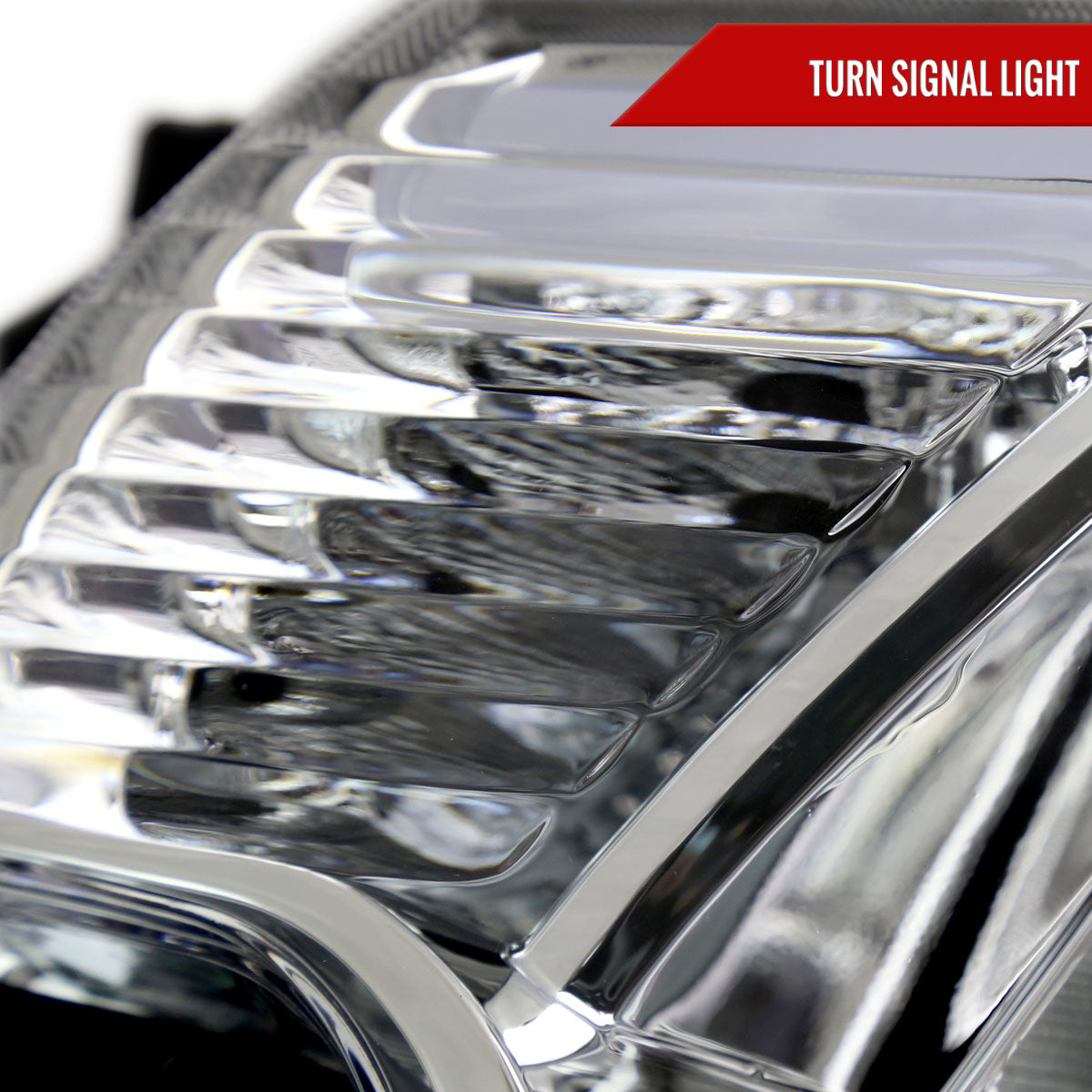 2012-2015 Toyota Tacoma LED Bar Factory Style Headlights with Amber Reflector (Chrome Housing/Clear Lens)