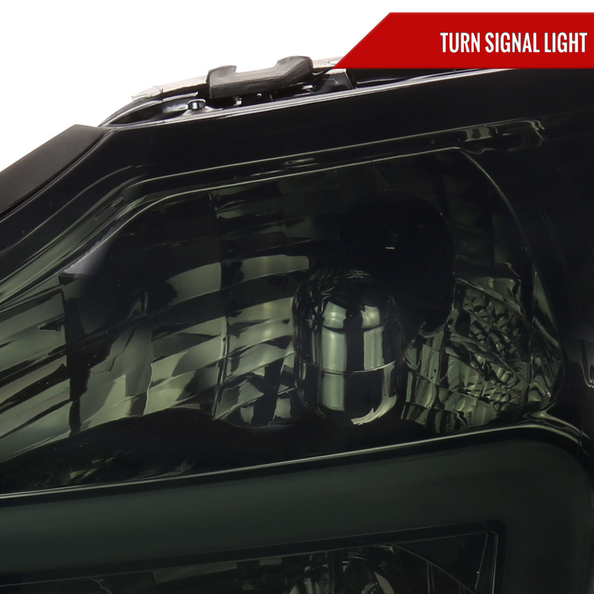 2004-2015 Nissan Titan / 2004-2007 Armada LED Bar Factory Headlights (Chrome Housing/Smoked Lens)