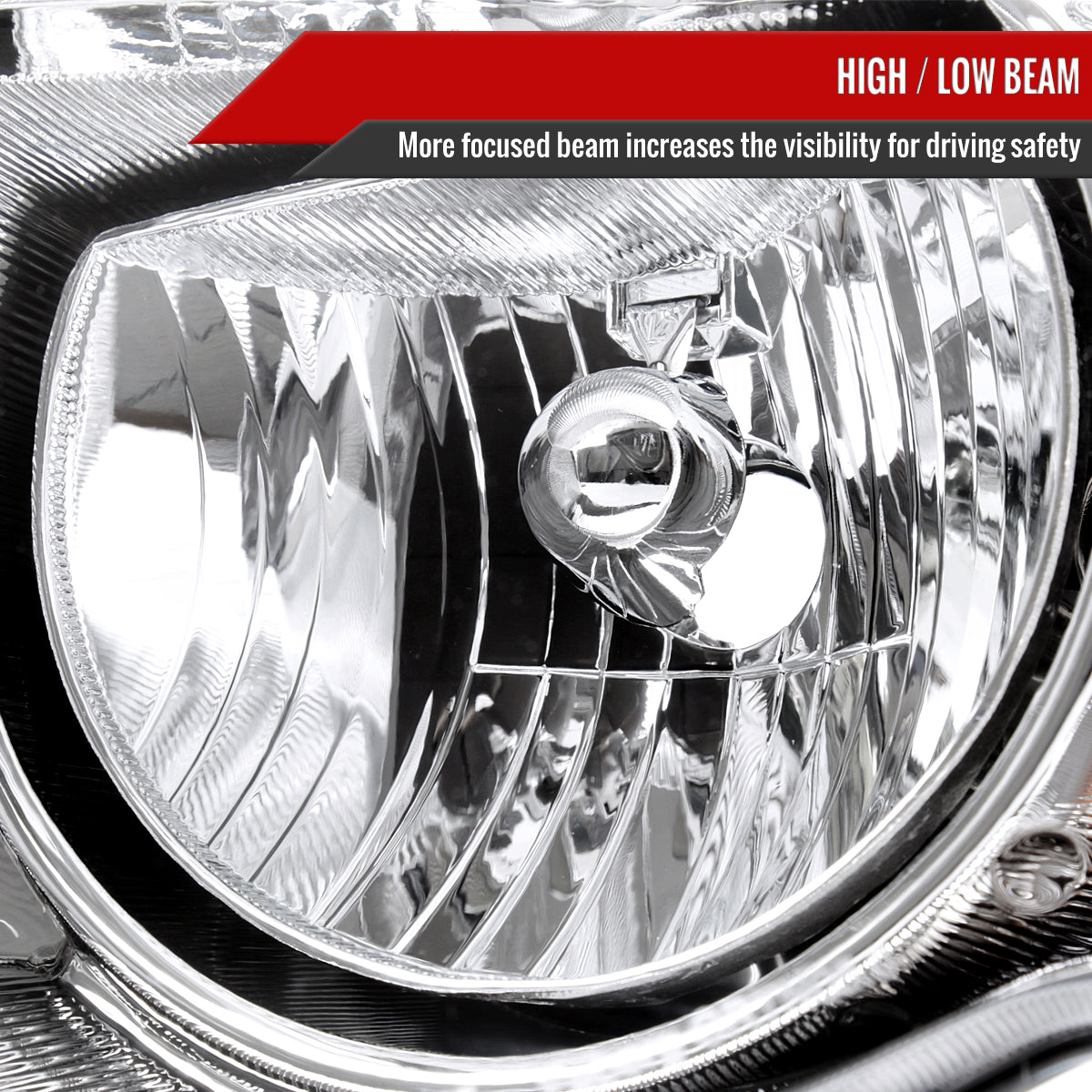 2005-2007 Chrysler Town & Country Factory Style Replacement Headlights (Chrome Housing/Clear Lens)