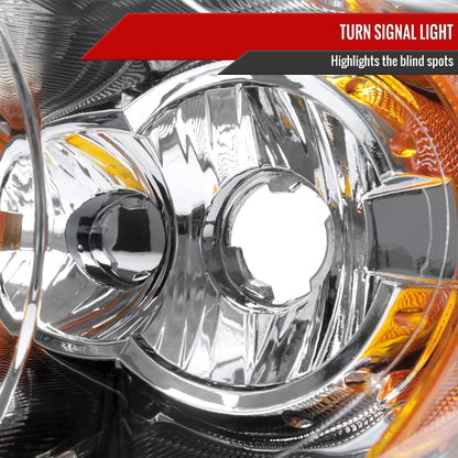 2005-2007 Chrysler Town & Country Factory Style Replacement Headlights (Chrome Housing/Clear Lens)