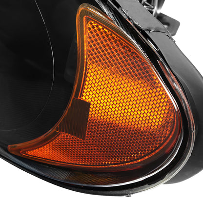 2005-2007 Chrysler Town & Country Factory Style Replacement Headlights (Matte Black Housing/Clear Lens)