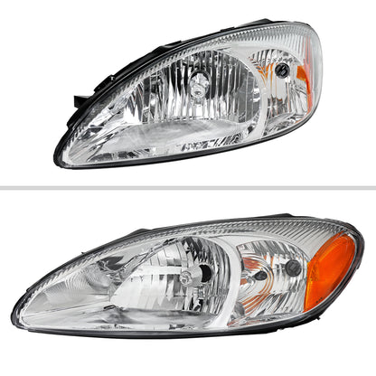 2000-2007 Ford Taurus Factory Style Headlights (Chrome Housing / Clear Lens)