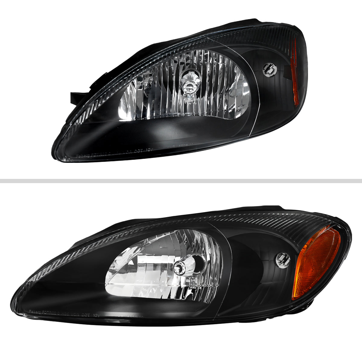 2000-2007 Ford Taurus Factory Style Headlights (Black Housing / Clear Lens)