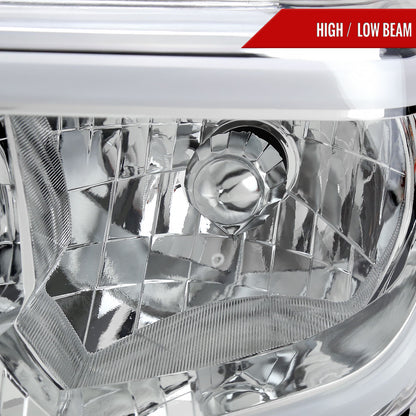 2014-2021 Toyota Tundra LED Bar Factory Style Headlights (Chrome Housing/Clear Lens)