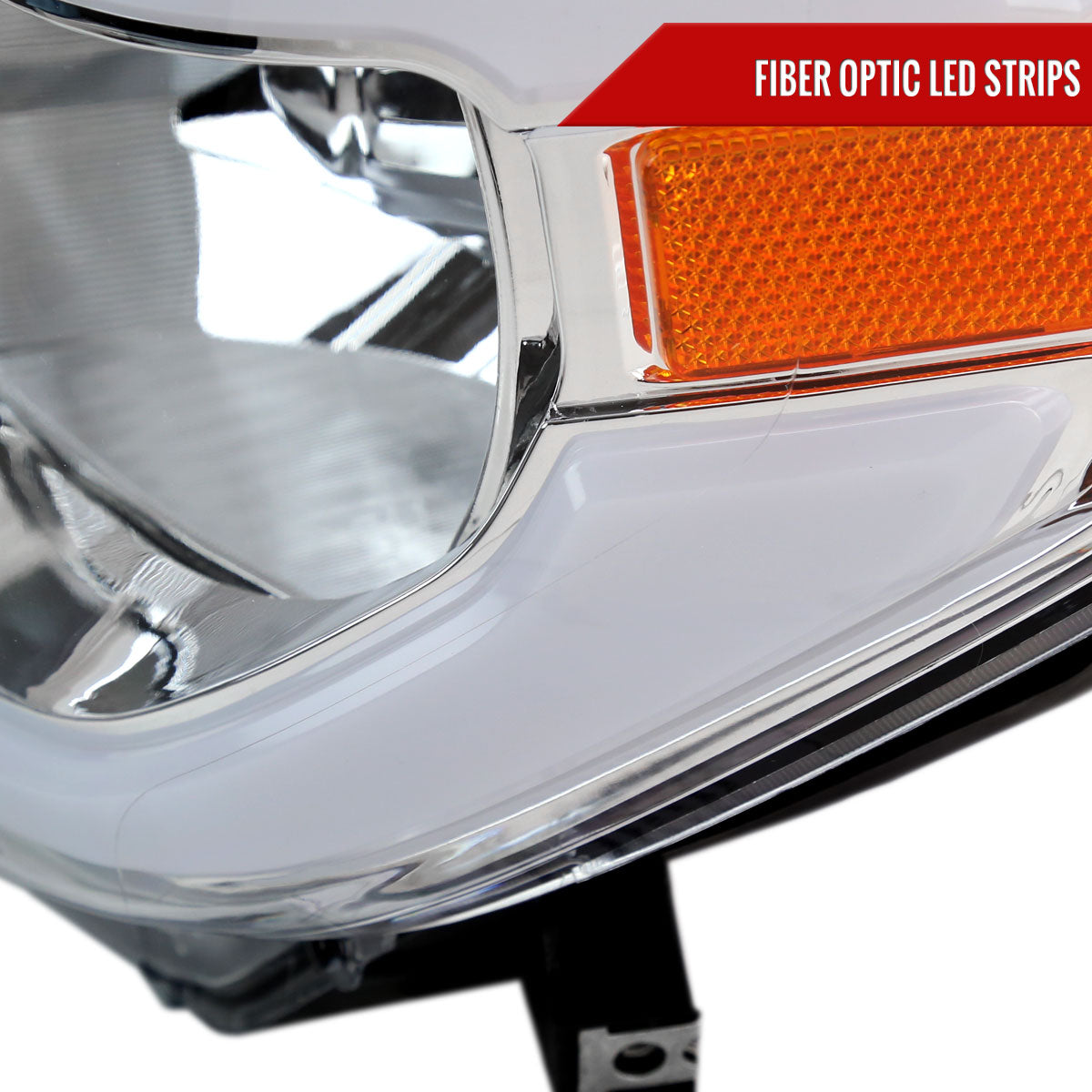 2014-2021 Toyota Tundra LED Bar Factory Style Headlights (Chrome Housing/Clear Lens)