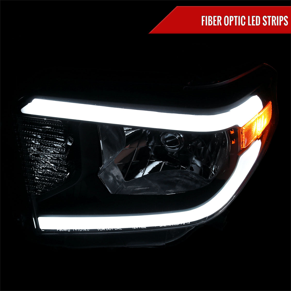 2014-2021 Toyota Tundra LED Bar Factory Style Headlights (Matte Black Housing/Clear Lens)