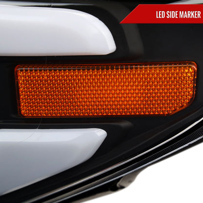 2014-2021 Toyota Tundra LED Bar Factory Style Headlights (Matte Black Housing/Clear Lens)