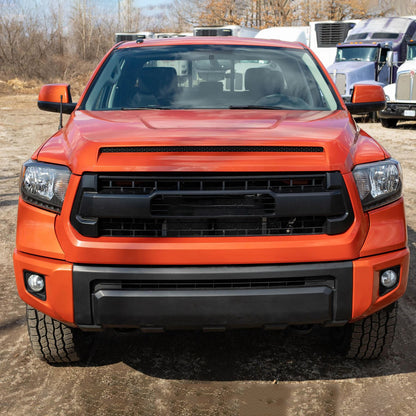 2014-2021 Toyota Tundra Factory Style Crystal Headlights w/ Amber Reflectors (Matte Black Housing/Clear Lens)