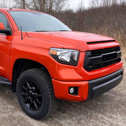 2014-2021 Toyota Tundra Factory Style Crystal Headlights w/ Amber Reflectors (Matte Black Housing/Clear Lens)