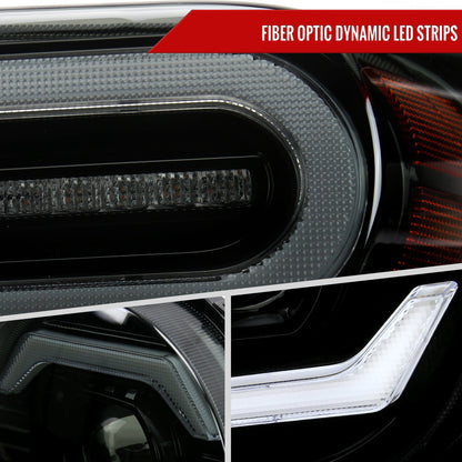2007-2014 Toyota FJ Cruiser Full LED Projector Headlights with Sequential LED Turn Signal (Matte Black Housing/Smoked Lens)