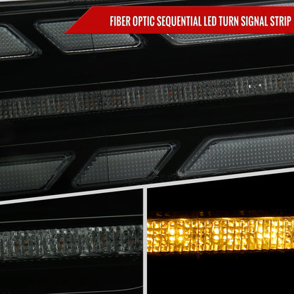 2007-2014 Toyota FJ Cruiser Full LED Projector Headlights with Sequential LED Turn Signal (Matte Black Housing/Smoked Lens)