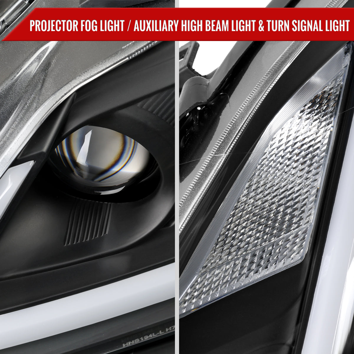 2008-2013 Infiniti G37/2014-2015 Q60 Coupe/Convertible Sequential Switchback LED Turn Signal Full LED Projector Headlights (Matte Black Housing / Clear Lens)