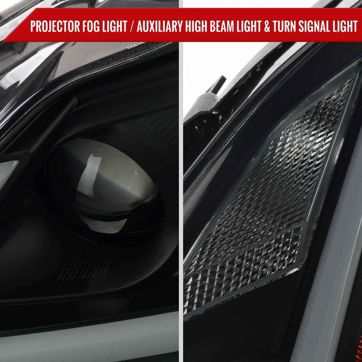 2008-2013 Infiniti G37/2014-2015 Q60 Coupe/Convertible Sequential Switchback LED Turn Signal Full LED Projector Headlights (Matte Black Housing / Smoked Lens)