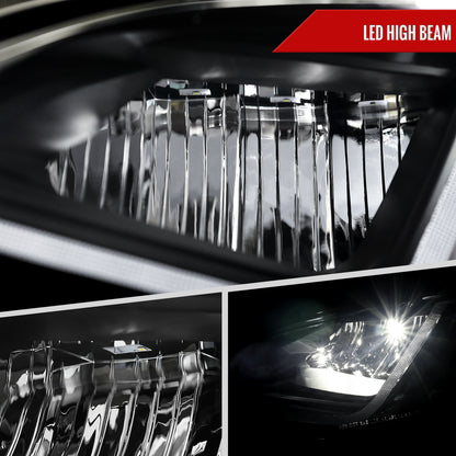 2019-2024 Chevrolet Malibu Full LED Projector Headlights Switchback Sequential Turn Signal (Matte Black Housing/Clear Lens)