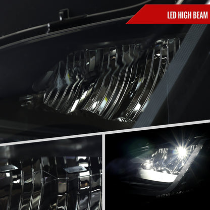 2019-2024 Chevrolet Malibu Full LED Projector Headlights Switchback Sequential Turn Signal (Matte Black Housing/Smoked Lens)