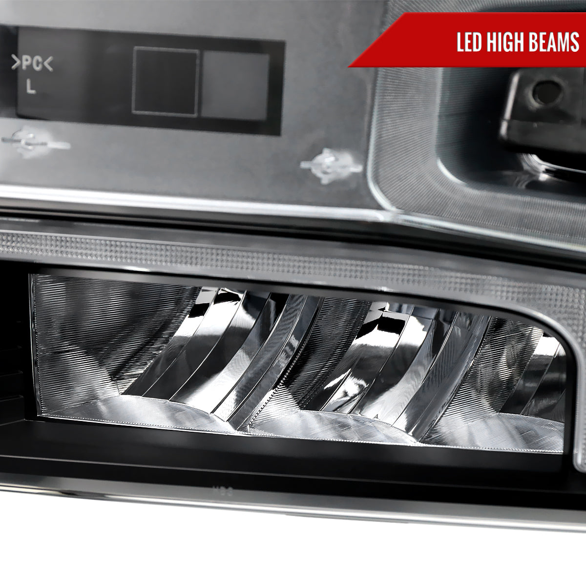 2019-2021 Chevrolet Silverado 1500 Full LED Projector Headlights with Sequential LED Turn Signal (Matte Black Housing/Clear Lens)