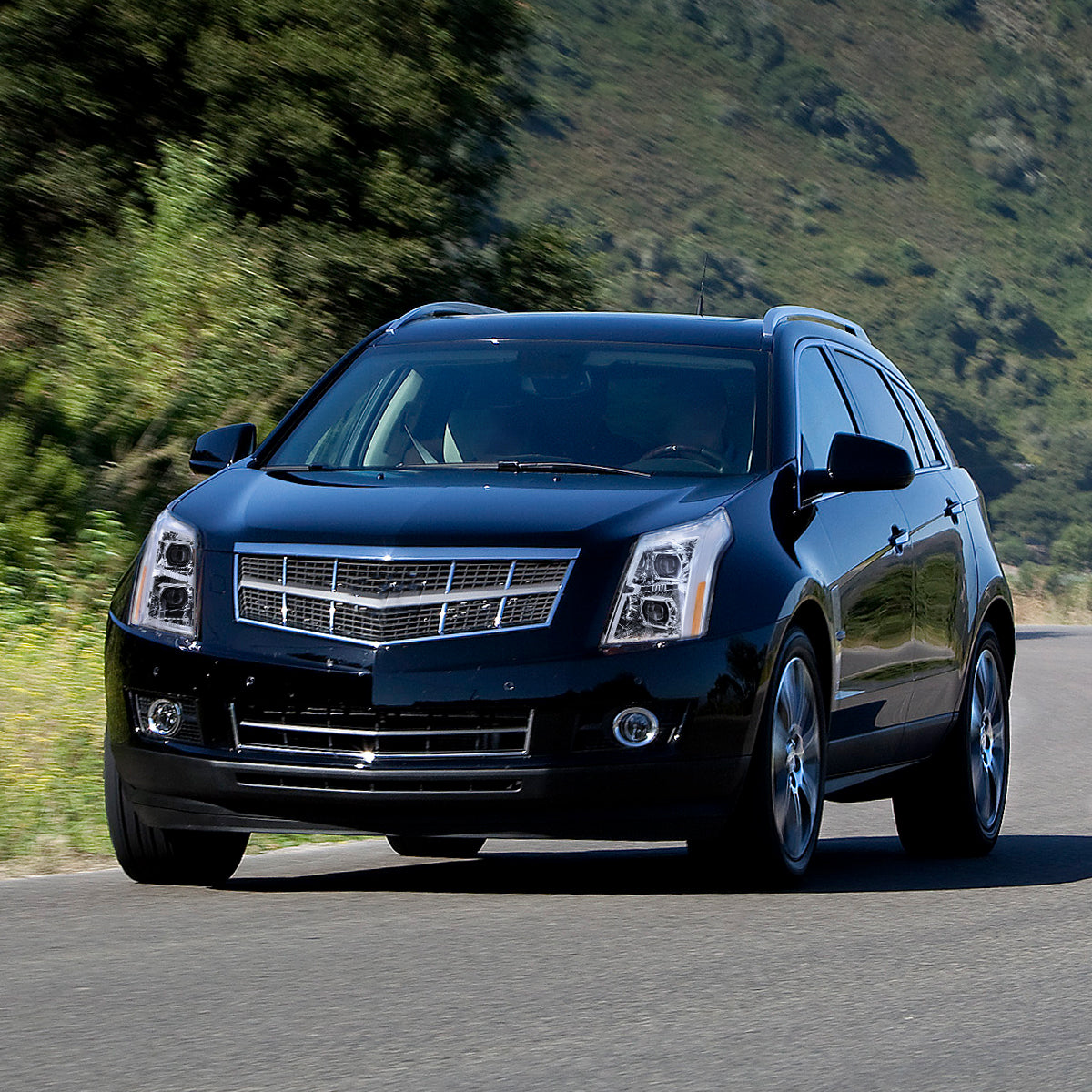 2010-2016 Cadillac SRX Full Switchback Sequential LED DRL Projector Headlights (Chrome Housing/Clear Lens)