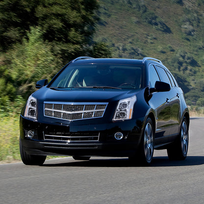 2010-2016 Cadillac SRX Full Switchback Sequential LED DRL Projector Headlights (Chrome Housing/Clear Lens)