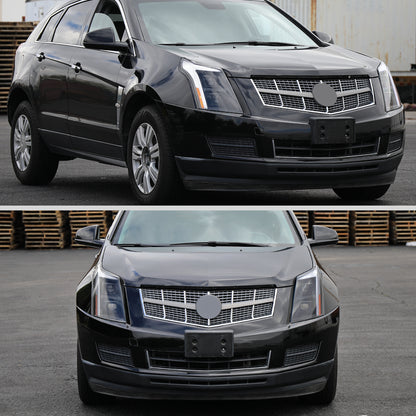 2010-2016 Cadillac SRX Full Switchback Sequential LED DRL Projector Headlights (Matte Black Housing/Clear Lens)
