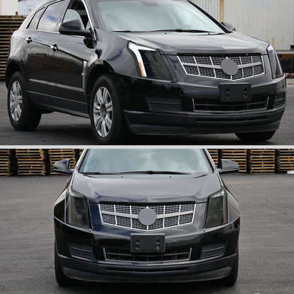 2010-2016 Cadillac SRX LED Projector Headlights w/ Switchback Sequential Turn Signal Bar (Matte Black Housing/Smoked Lens)