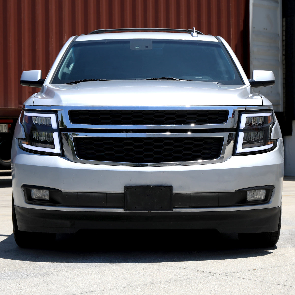 2015-2020 Chevrolet Tahoe Suburban Full LED DRL Sequential Headlights (Matte Black Housing / Clear Lens)