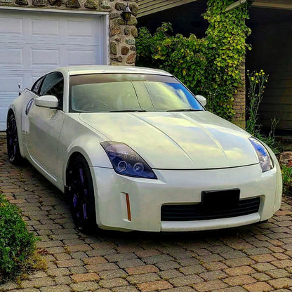 2003-2005 Nissan 350Z Dual Halo Projector Headlights (Glossy Black Housing/Smoked Lens)
