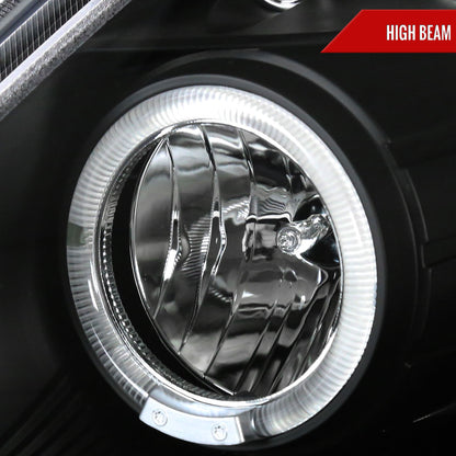 2003-2005 Nissan 350Z Dual Halo Projector Headlights (Matte Black Housing/Clear Lens)