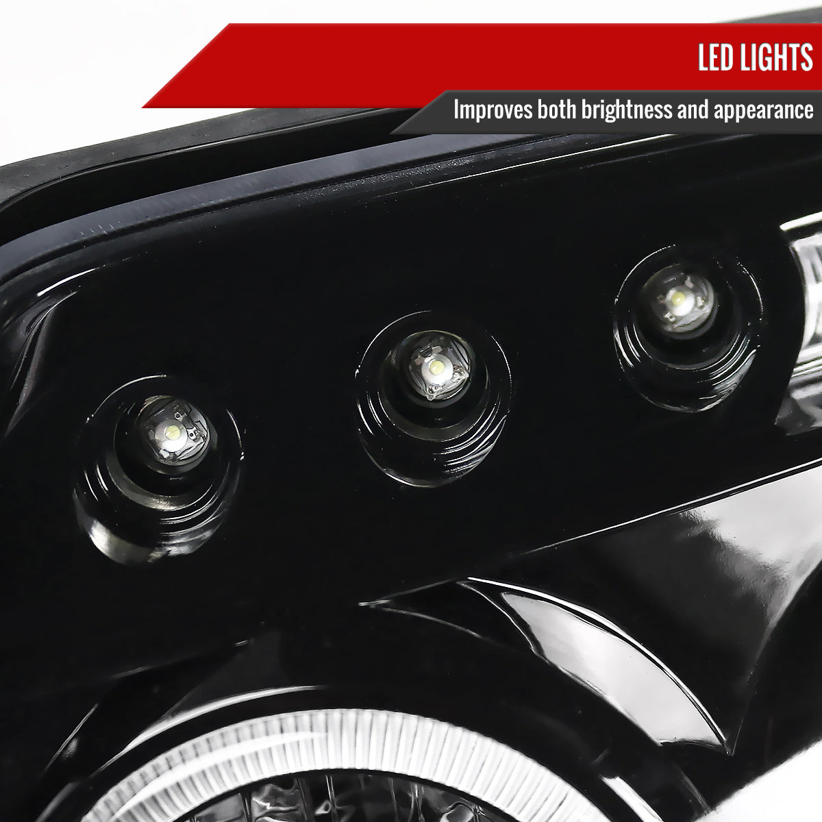 2003-2005 Toyota 4Runner Dual Halo Projector Headlights (Jet Black Housing/Clear Lens)