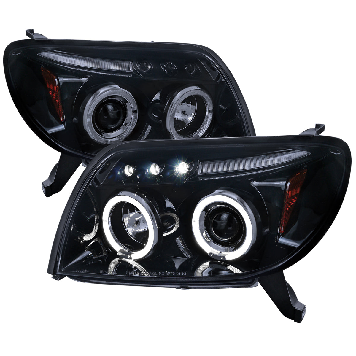 2003-2005 Toyota 4Runner Dual Halo Projector Headlights (Glossy Black Housing/Smoked Lens)