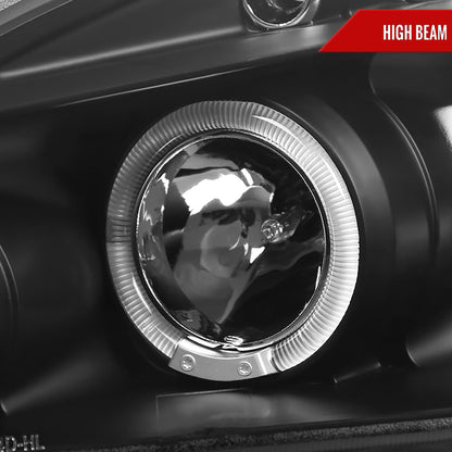 2003-2007 Honda Accord Dual Halo Projector Headlights (Matte Black Housing/Clear Lens)