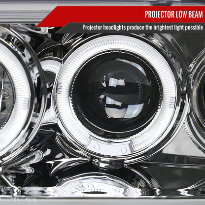 1998-2002 Honda Accord Dual Halo Projector Headlights (Chrome Housing/Clear Lens)