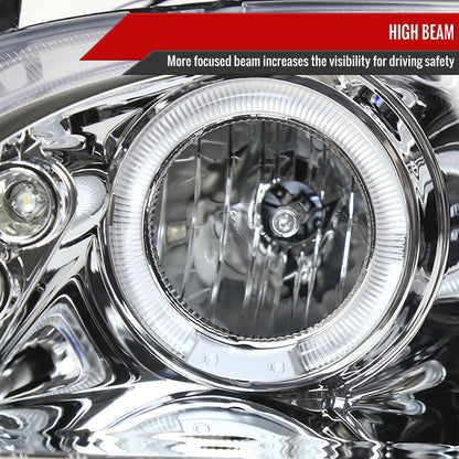 1998-2002 Honda Accord Dual Halo Projector Headlights (Chrome Housing/Clear Lens)