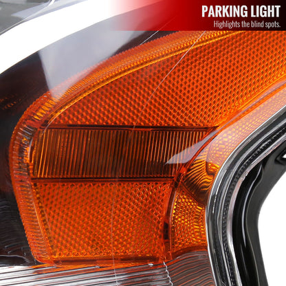 2013-2015 Nissan Altima Sedan Projector Headlights w/ Amber Reflectors (Chrome Housing/Clear Lens)