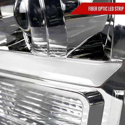 2007-2013 Chevrolet Avalanche/ 2007-2014 Tahoe Suburban LED C-Bar Projector Headlights -RS (Chrome Housing/Clear Lens)