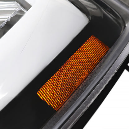 2007-2013 Chevrolet Avalanche/ 2007-2014 Tahoe Suburban LED C-Bar Projector Headlights (Jet Black Housing/Clear Lens)