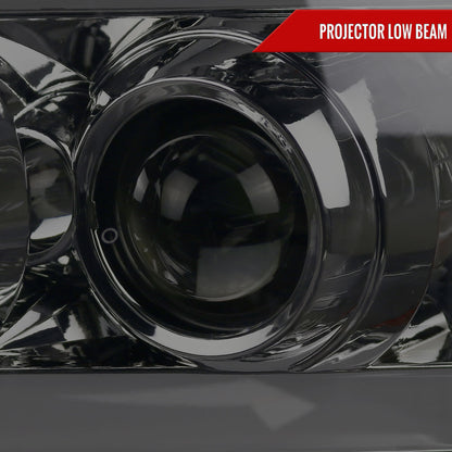 2007-2013 Chevrolet Avalanche/ 2007-2014 Tahoe Suburban LED C-Bar Projector Headlights (Chrome Housing/Smoked Lens)