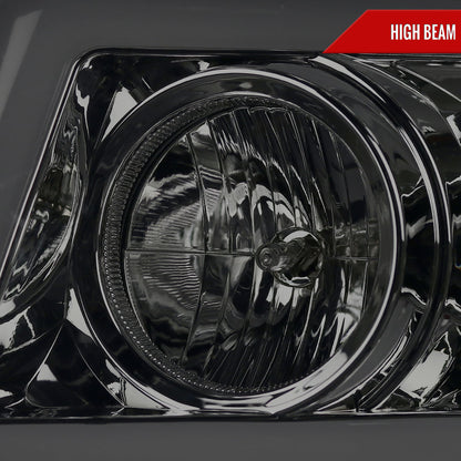 2007-2013 Chevrolet Avalanche/ 2007-2014 Tahoe Suburban LED C-Bar Projector Headlights (Chrome Housing/Smoked Lens)