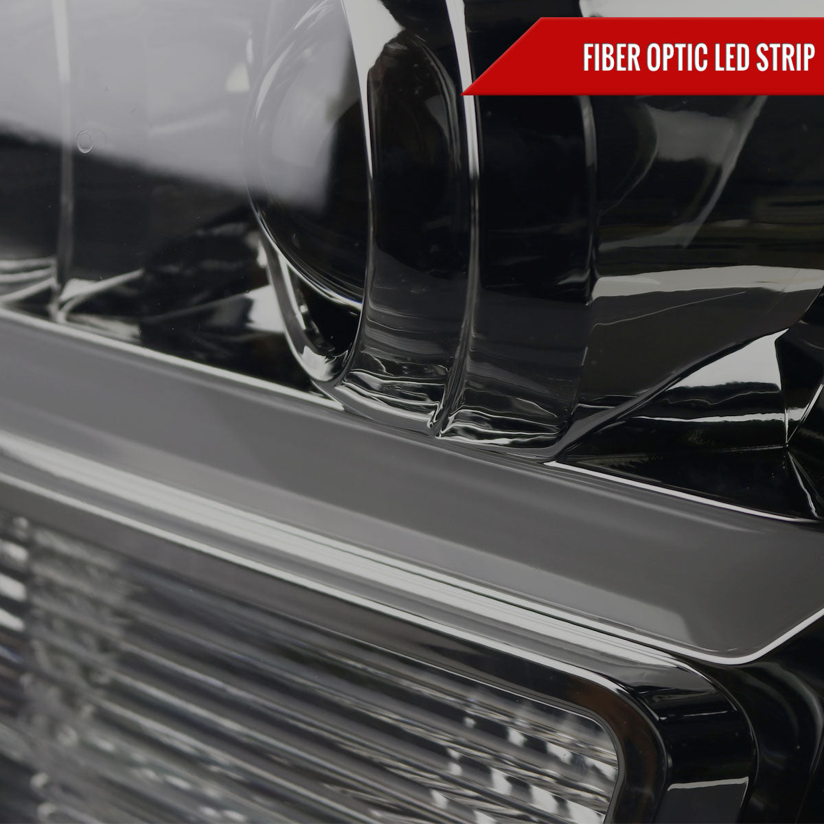 2007-2013 Chevrolet Avalanche/ 2007-2014 Tahoe Suburban LED C-Bar Projector Headlights (Chrome Housing/Smoked Lens)