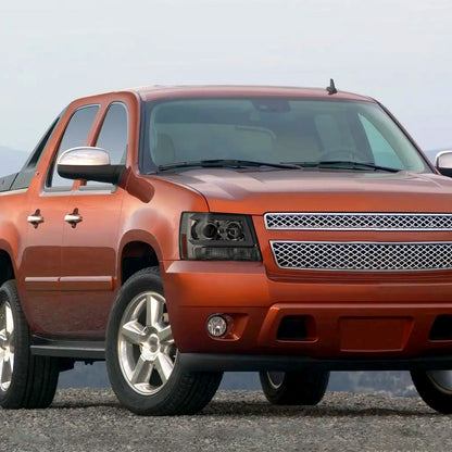2007-2013 Chevrolet Avalanche/ 2007-2014 Tahoe Suburban LED C-Bar Projector Headlights (Chrome Housing/Smoked Lens)