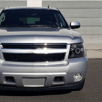 2007-2013 Chevrolet Avalanche/ 2007-2014 Tahoe Suburban Dual Halo Projector Headlights (Glossy Black Housing/Smoked Lens)