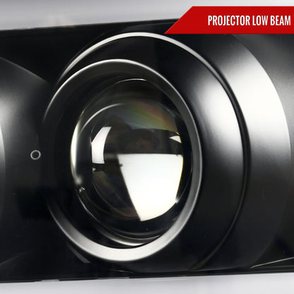 2007-2013 Chevrolet Avalanche/ 2007-2014 Tahoe Suburban LED C-Bar Projector Headlights -RS (Matte Black Housing/Clear Lens)